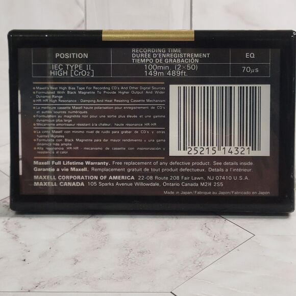 Maxell XLII-S 100 High Bias cassette tape vintage sealed NIP - Picture 2 of 5
